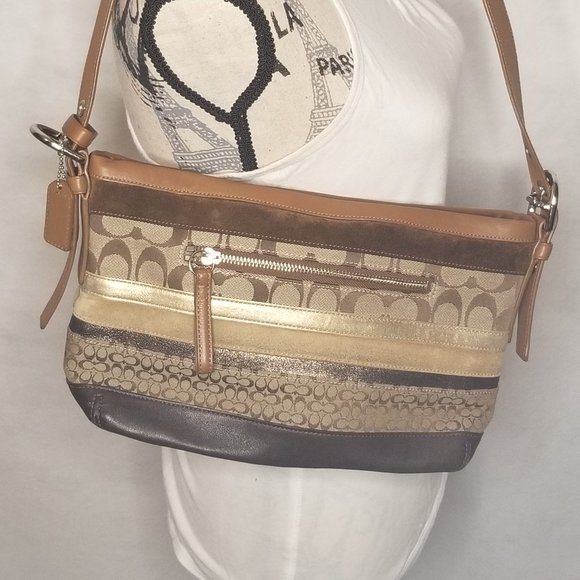 Coach Handbags - Coach Striped Patchwork